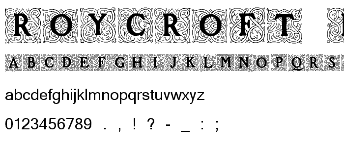 Roycroft Initials font